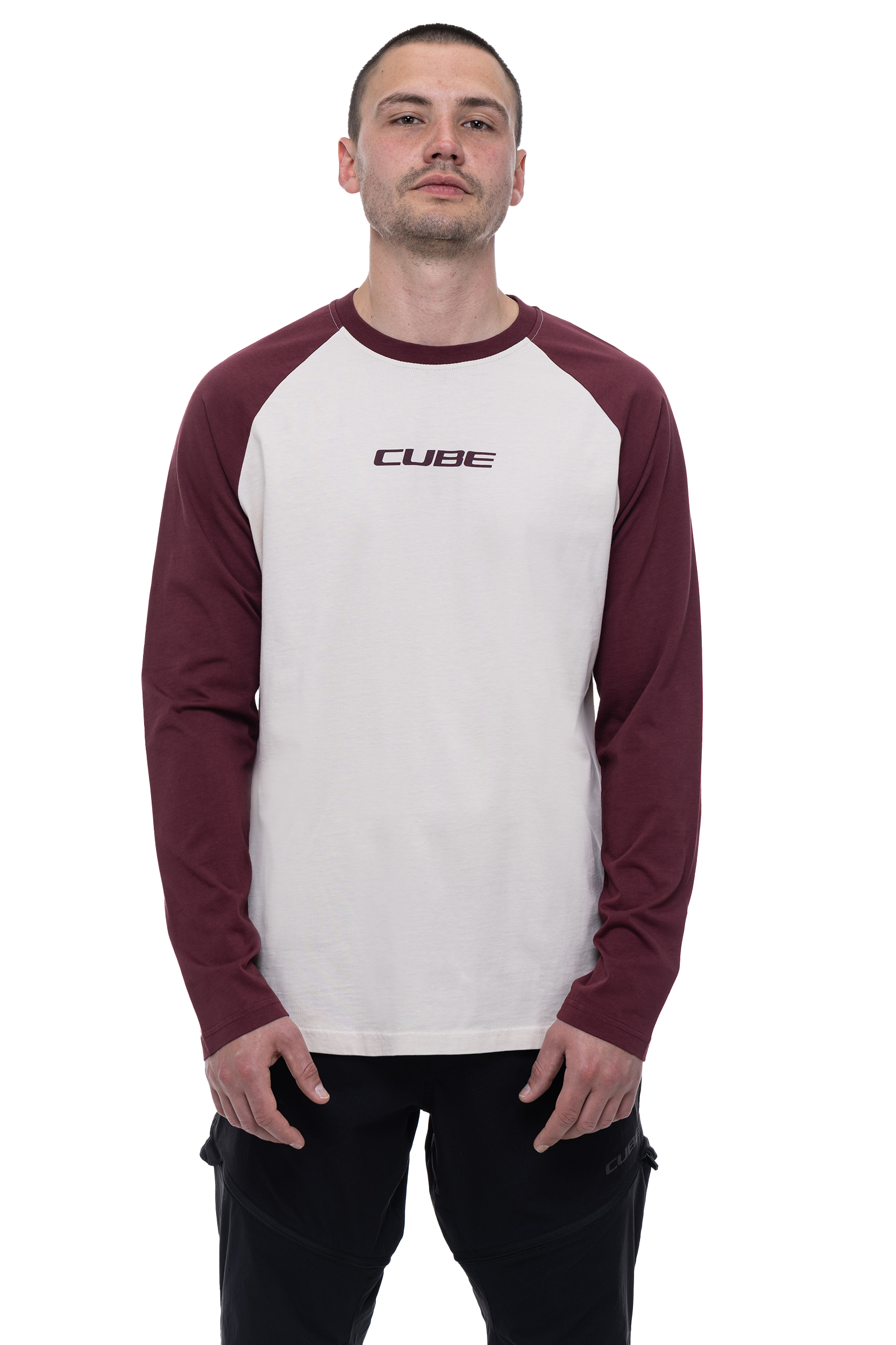 CUBE Organic Longsleeve rood en beige