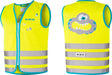wowow veiligheidsvest Crazy Monster Jacket voor kinderen geel