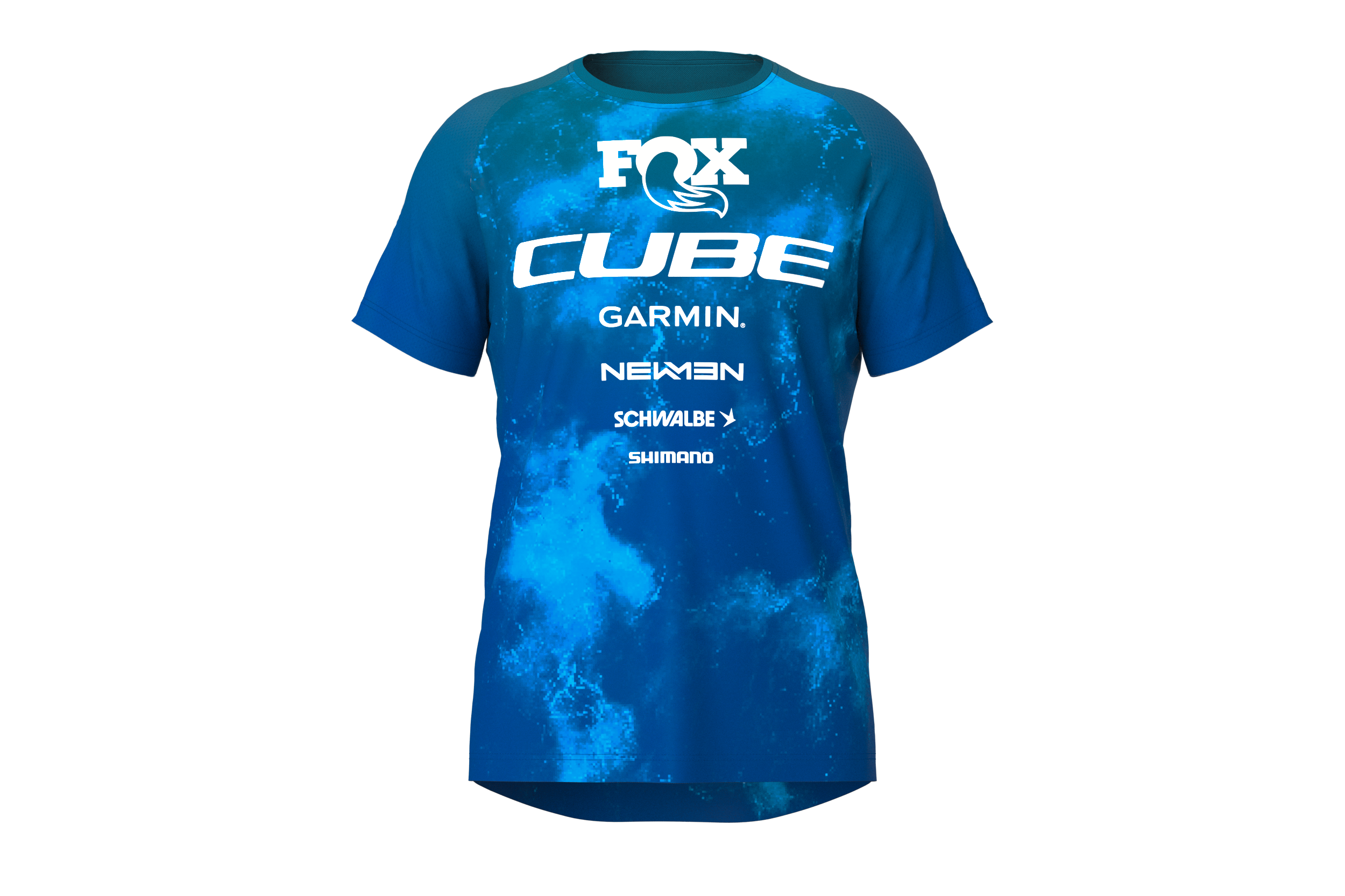 Cube MTB Shirt ROOKIE X Actionteam korte mouw blue´n´green