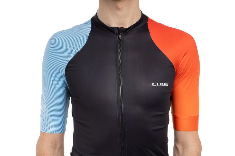 Cube ROAD/XC Teamline korte mouwen zwart
