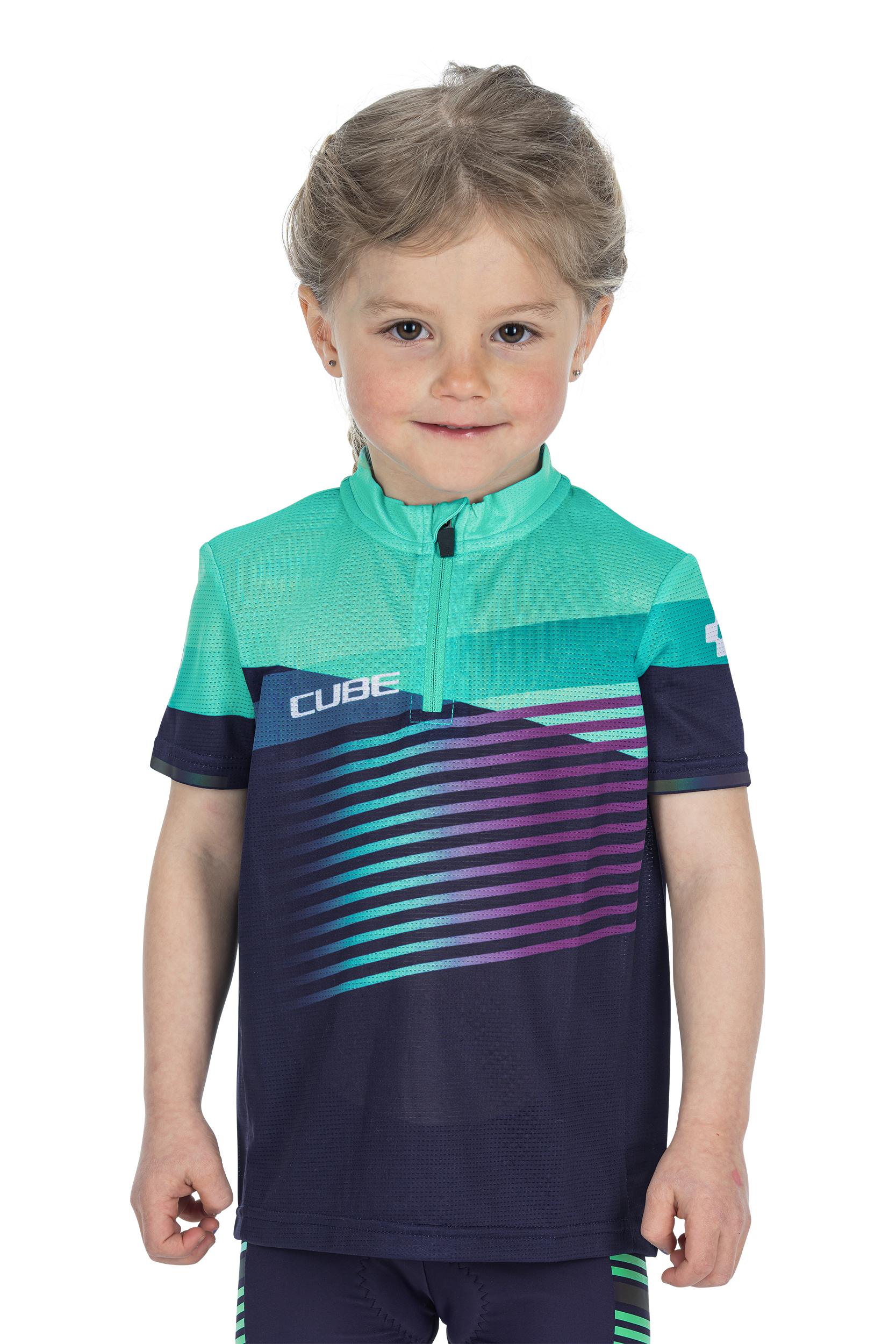 CUBE TEAMLINE Shirt ROOKIE korte mouw blue´n´mint