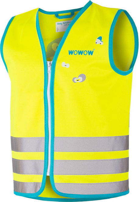 wowow veiligheidsvest Crazy Monster Jacket voor kinderen geel